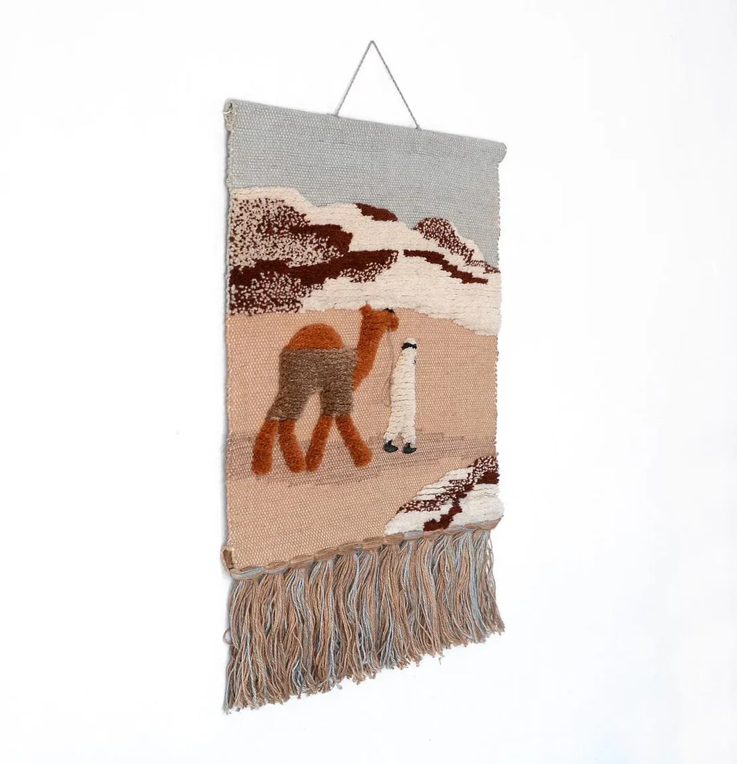 1970s Vintage Habitat Terence Conran Desert Scene Macrame Wall Hanging - 7