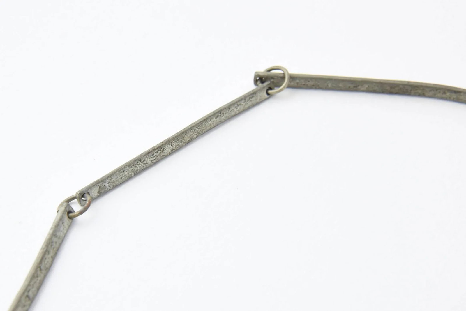 Brutalist Modernist Sterling Space Age Tassel Necklace - 3