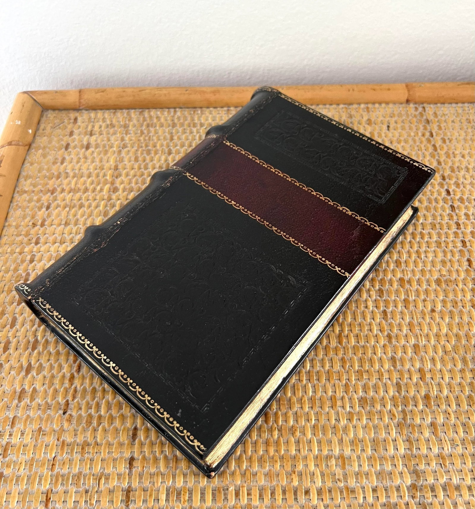 Maitland-Smith Decorative Leather Book Storage Stash Box - 10