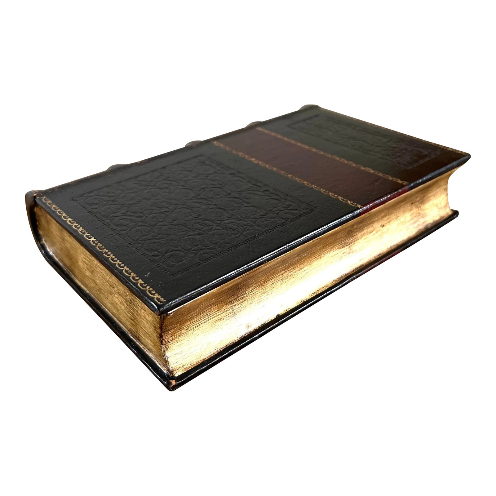 Maitland-Smith Decorative Leather Book Storage Stash Box (1 of 12)