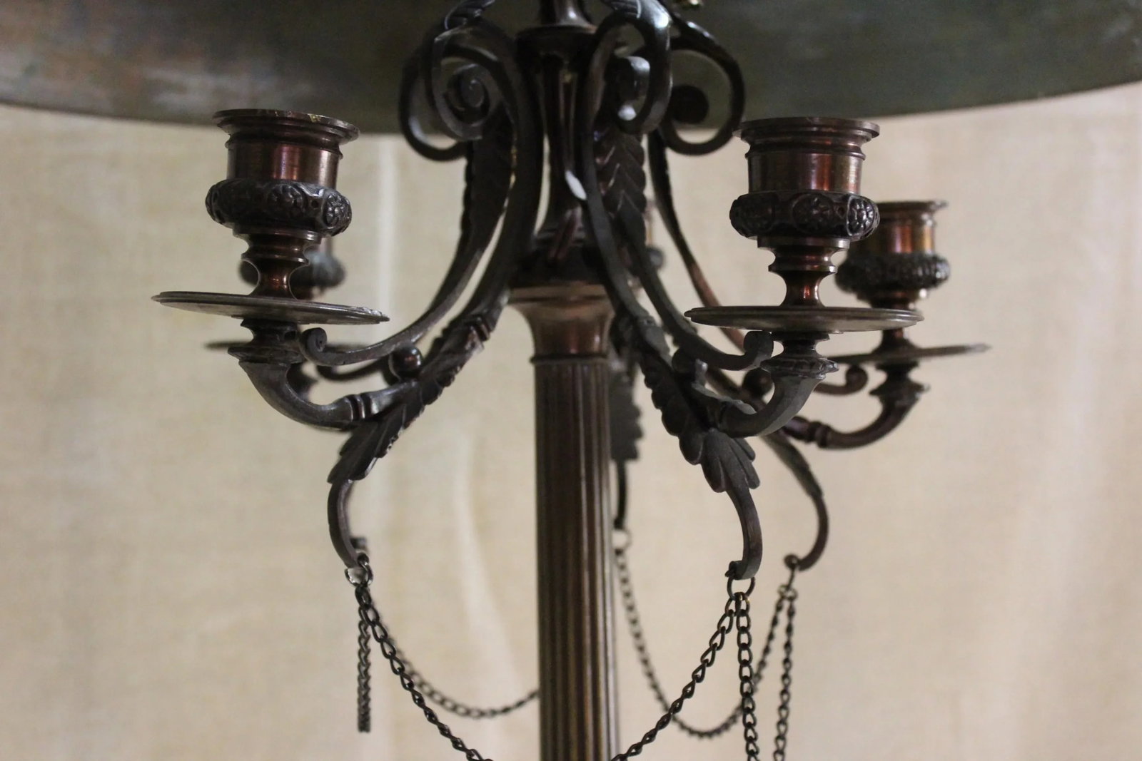 French Bronze "Candelabrum" Lamp - 4