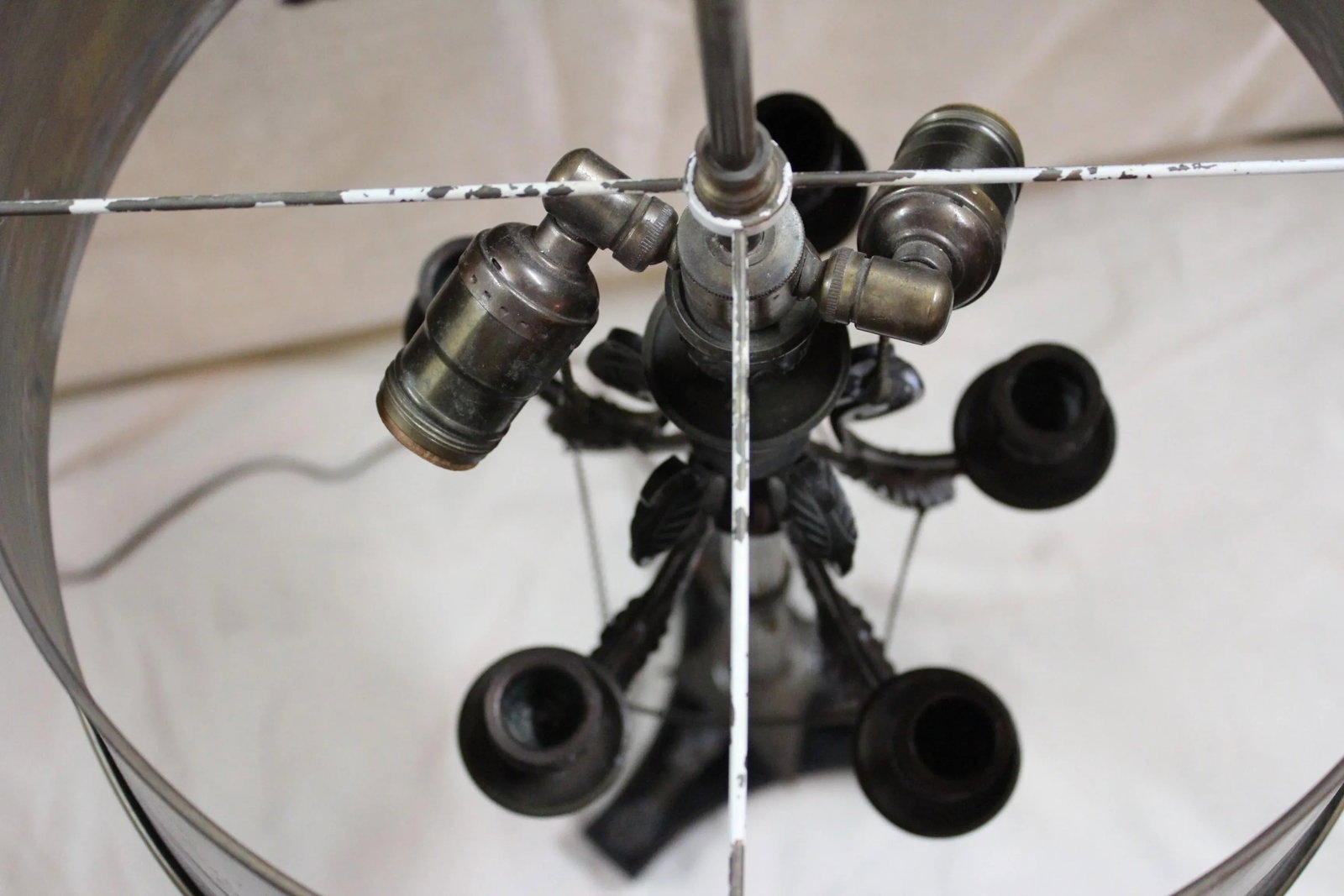 French Bronze "Candelabrum" Lamp - 5