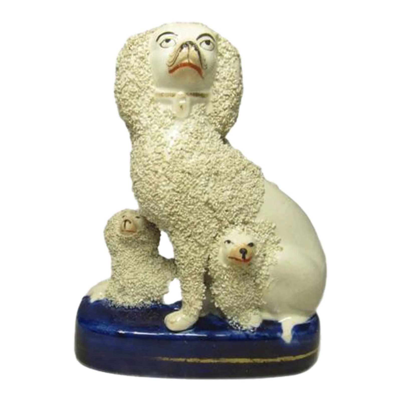 Antique Staffordshire Poodle Group (1 of 11)