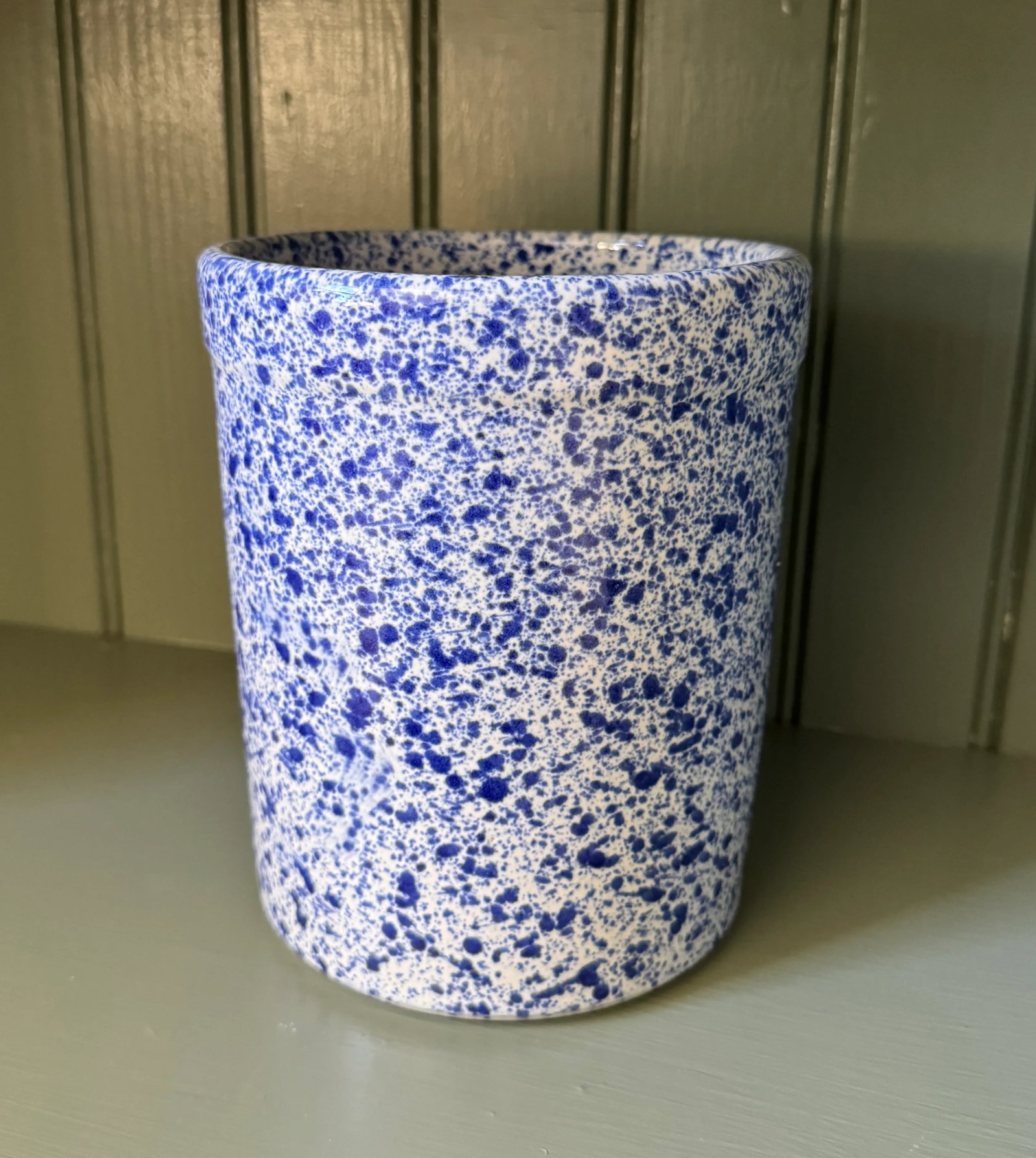 Vintage Handmade Splatter Glaze Kitchen Vessel - 2