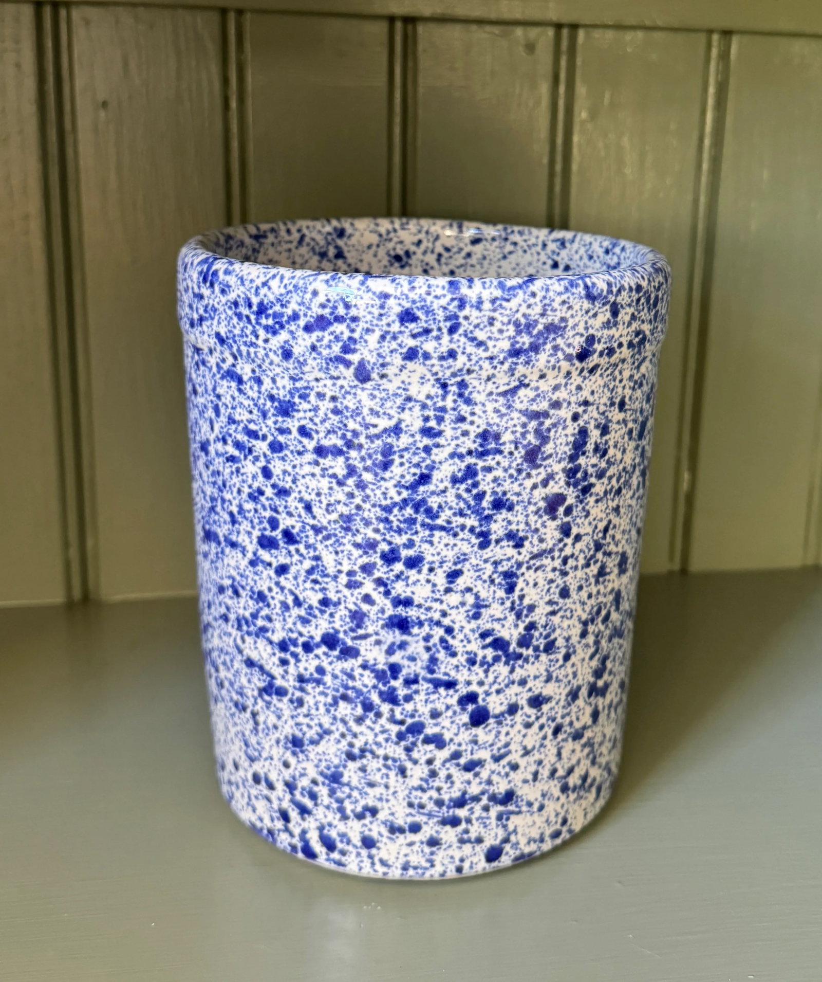 Vintage Handmade Splatter Glaze Kitchen Vessel - 3