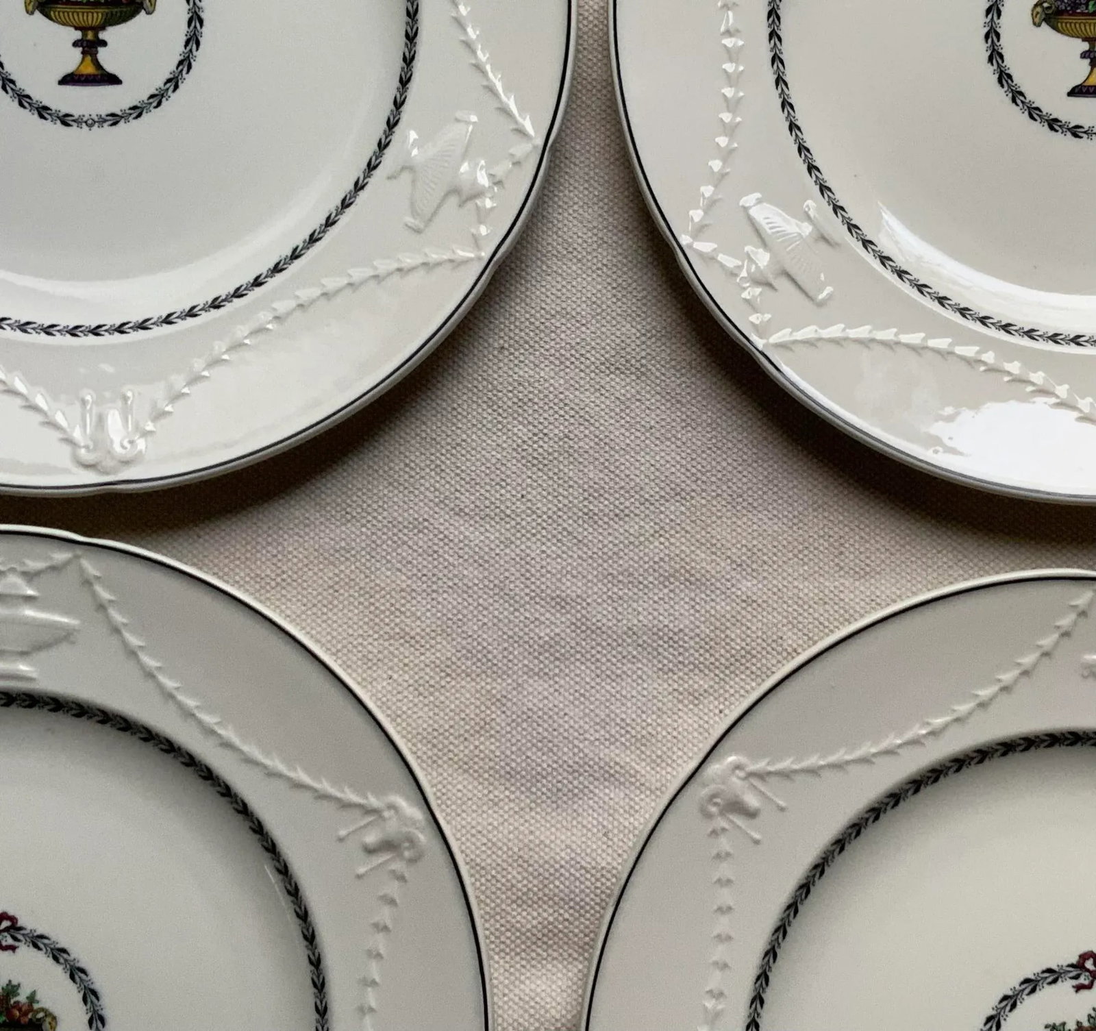 Rare Copeland Spode Neoclassical Dinner Plates, c.1900 - 4