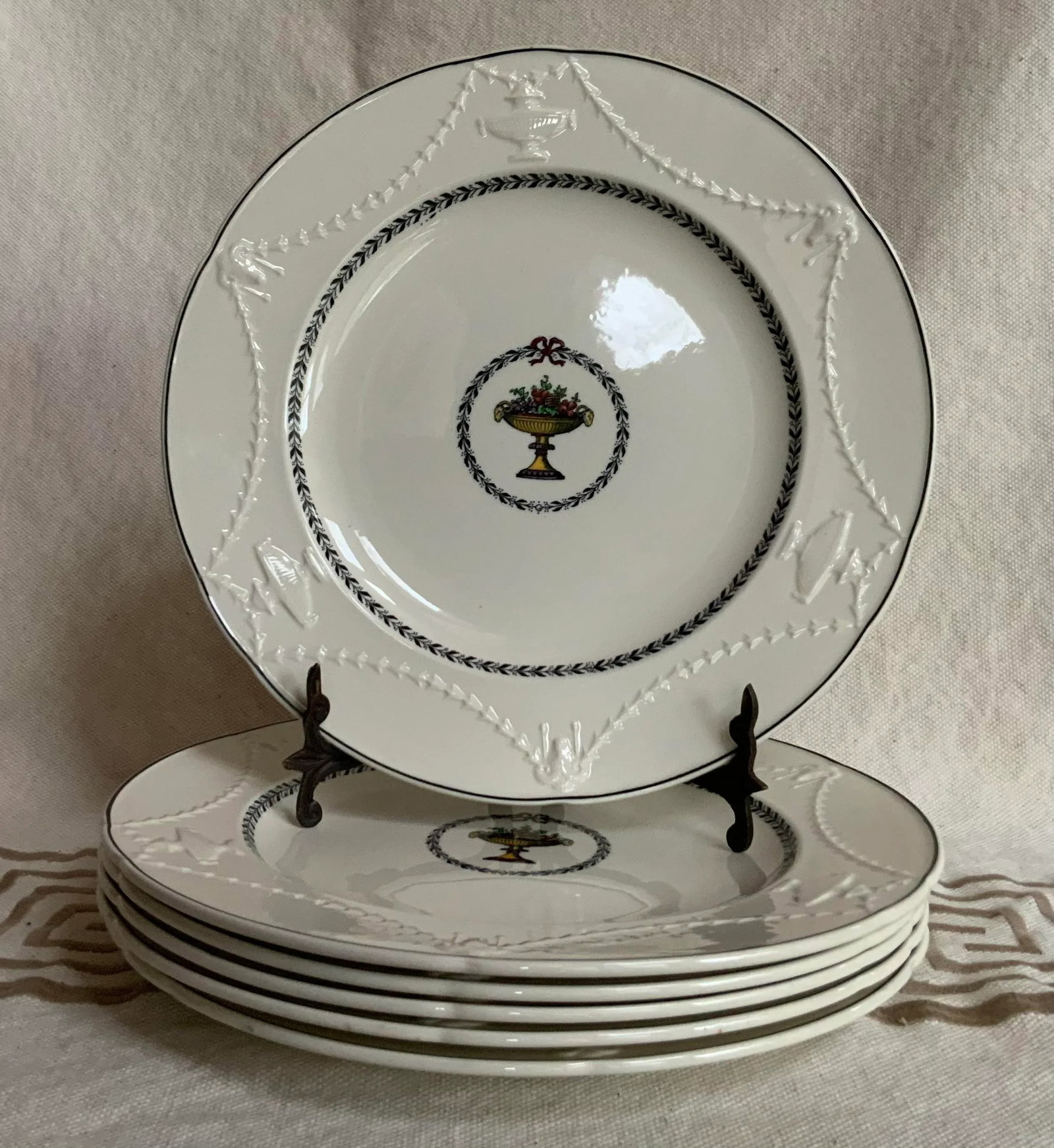 Rare Copeland Spode Neoclassical Dinner Plates, c.1900 - 6