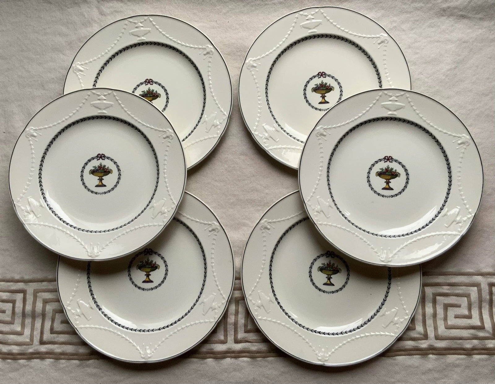 Rare Copeland Spode Neoclassical Dinner Plates, c.1900 - 7