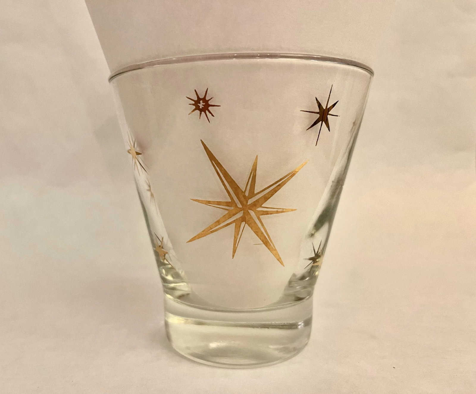 Vintage Atomic Starburst Barware Lowball Cocktail Glasses- Set of 5 - 4