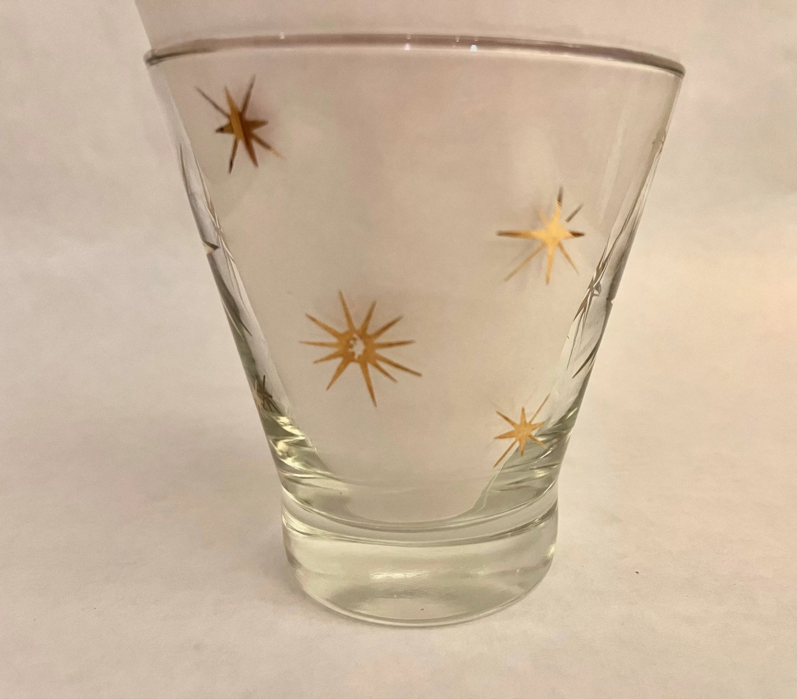 Vintage Atomic Starburst Barware Lowball Cocktail Glasses- Set of 5 - 5