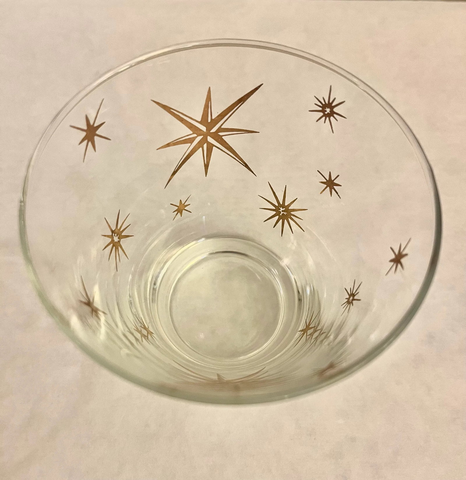Vintage Atomic Starburst Barware Lowball Cocktail Glasses- Set of 5 - 8