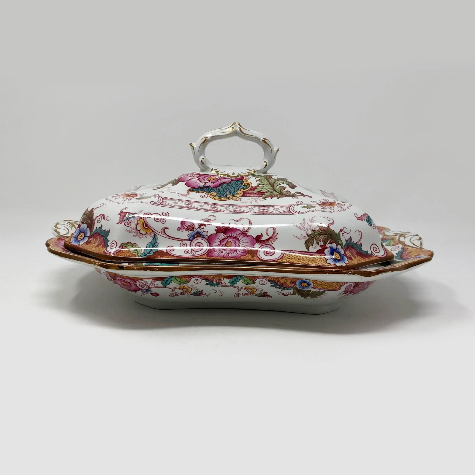 Antique Cauldon England Tureen - 5