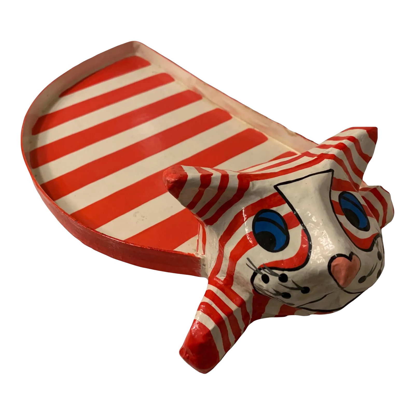 Vintage Pop Art Papier-Mache Cat Tray (1 of 9)