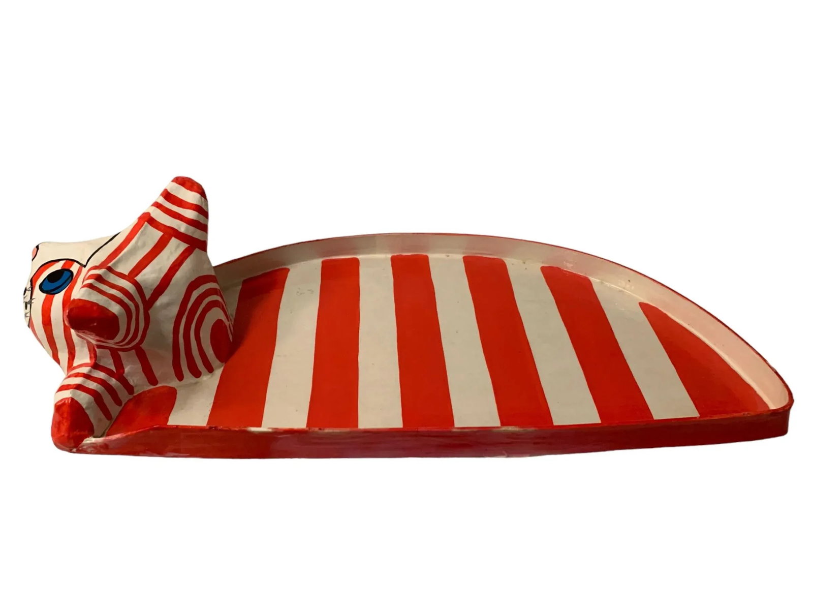 Vintage Pop Art Papier-Mache Cat Tray - 2