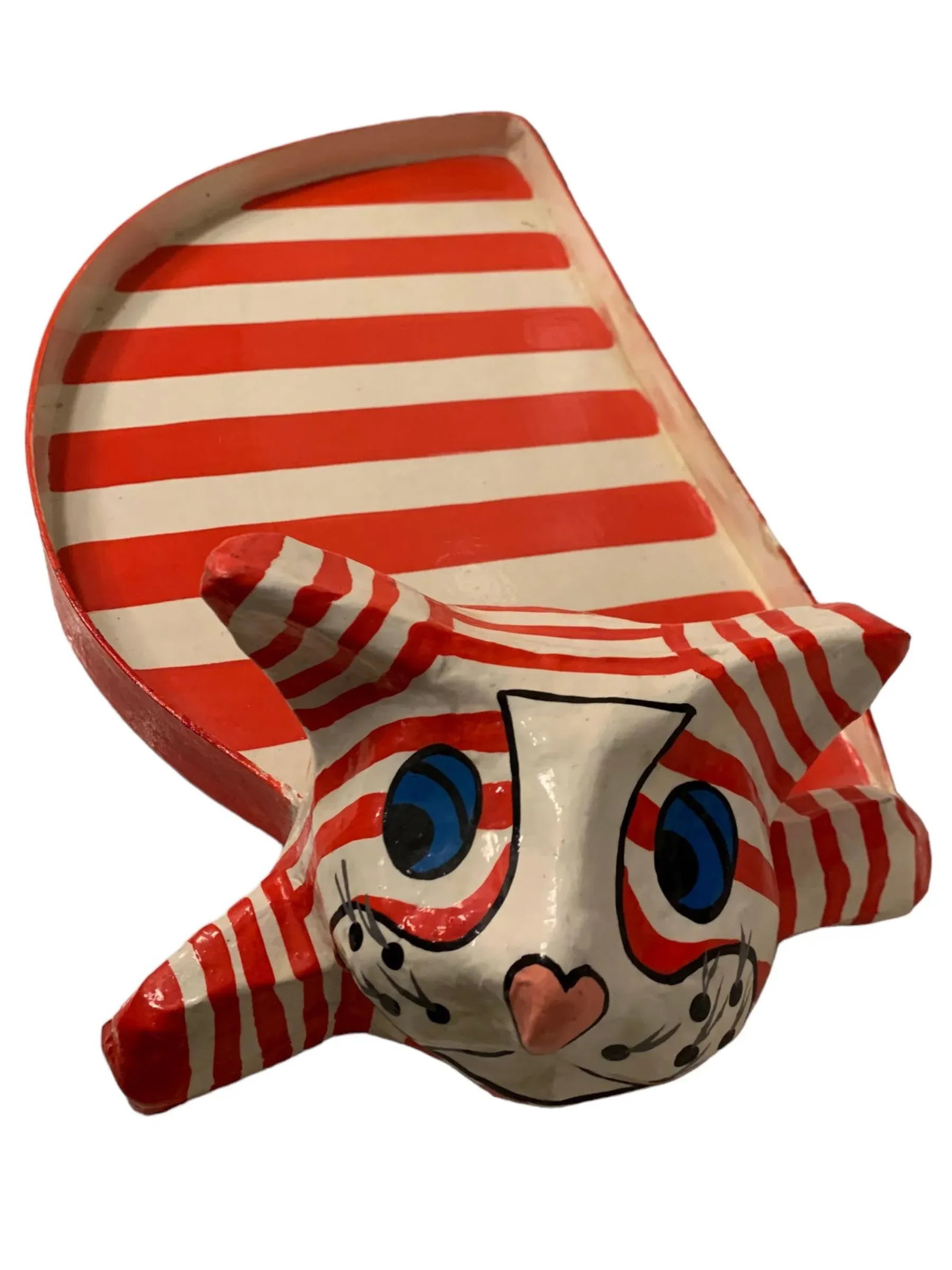 Vintage Pop Art Papier-Mache Cat Tray - 3