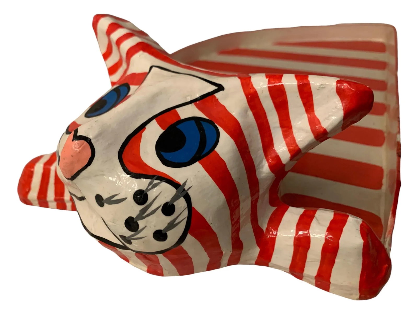 Vintage Pop Art Papier-Mache Cat Tray - 6