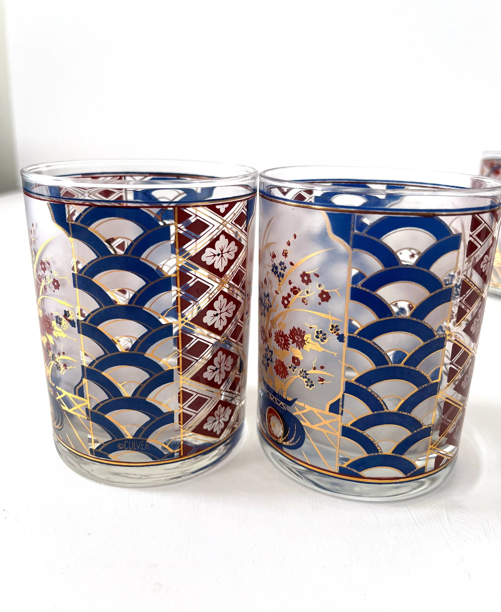 Culver Imari Double Old Fashioned Glasses, Set of 6 - 7