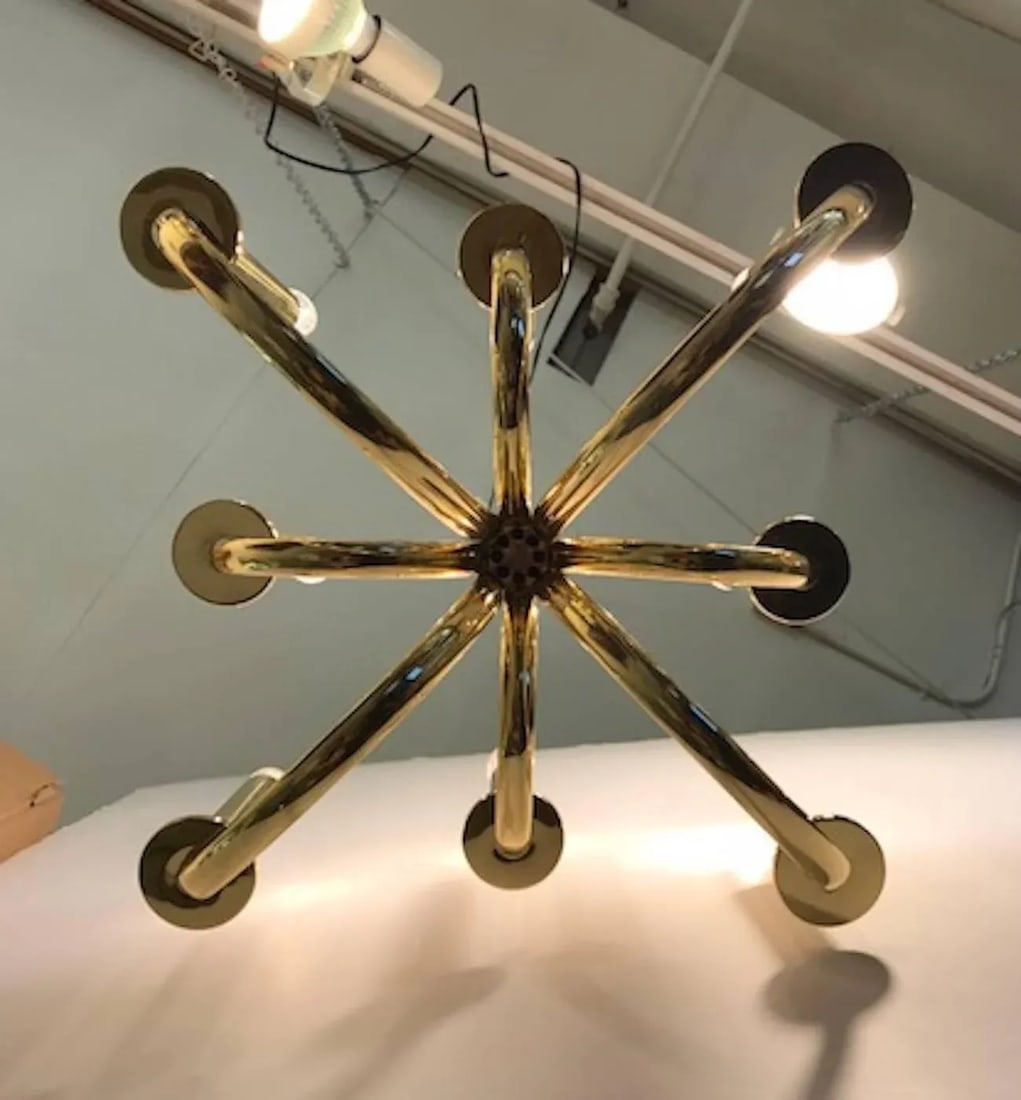 Italian, 1930s Fascist Period Art Deco Chandelier - 5