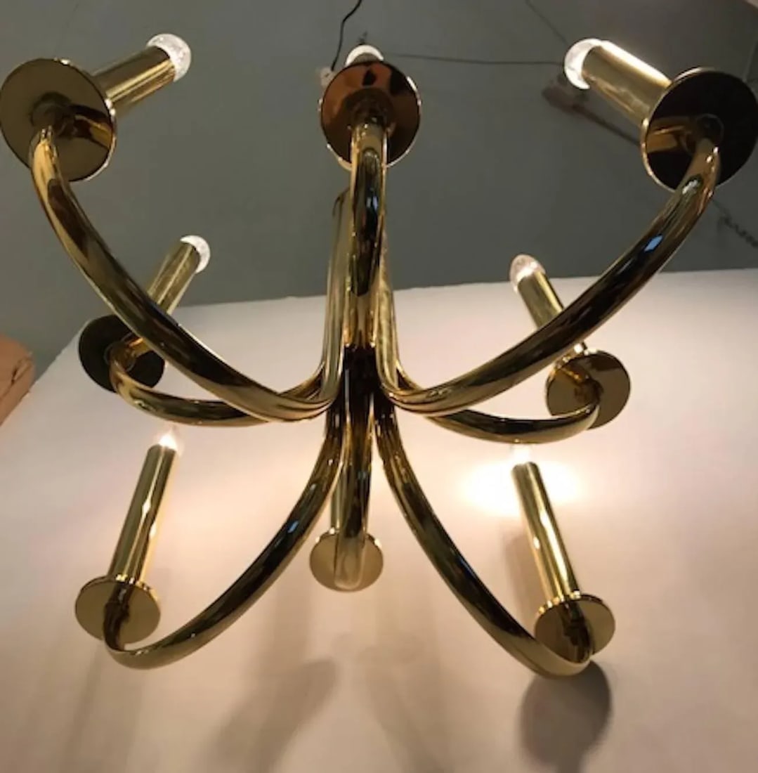 Italian, 1930s Fascist Period Art Deco Chandelier - 7
