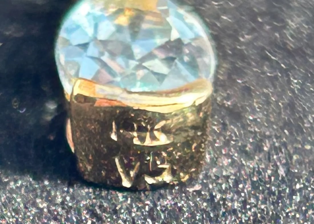Teardrop Aquamarine and Diamond 14k Yellow Gold Pendant - 5