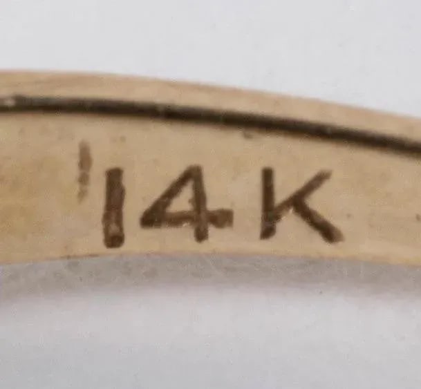 Edwardian Diamond & 14k Yellow Gold Ring Size 6.5 - 6