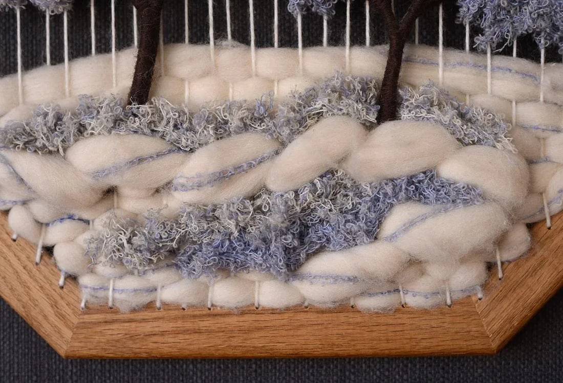 Vintage Mid-Century Vertical Strings Macrame Wallhanging - 4