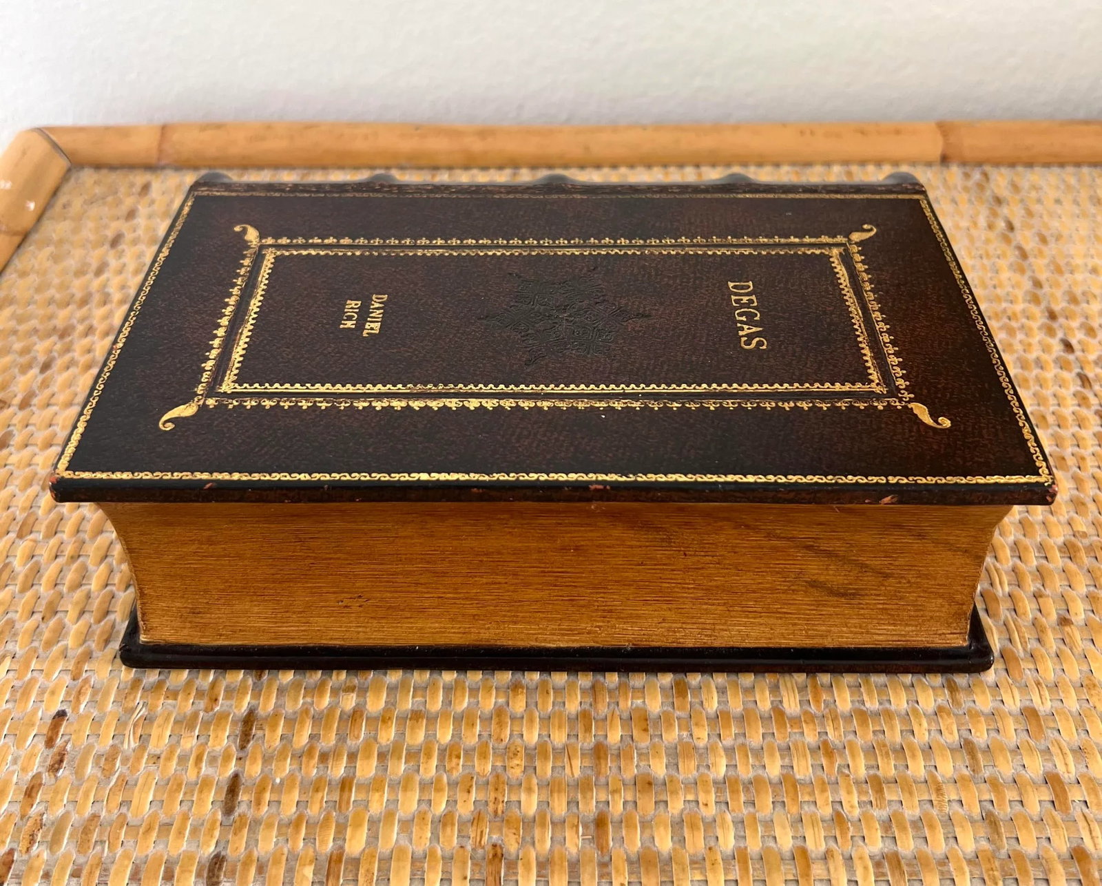 Maitland-Smith Decorative Leather Book Storage Stash Box - 8