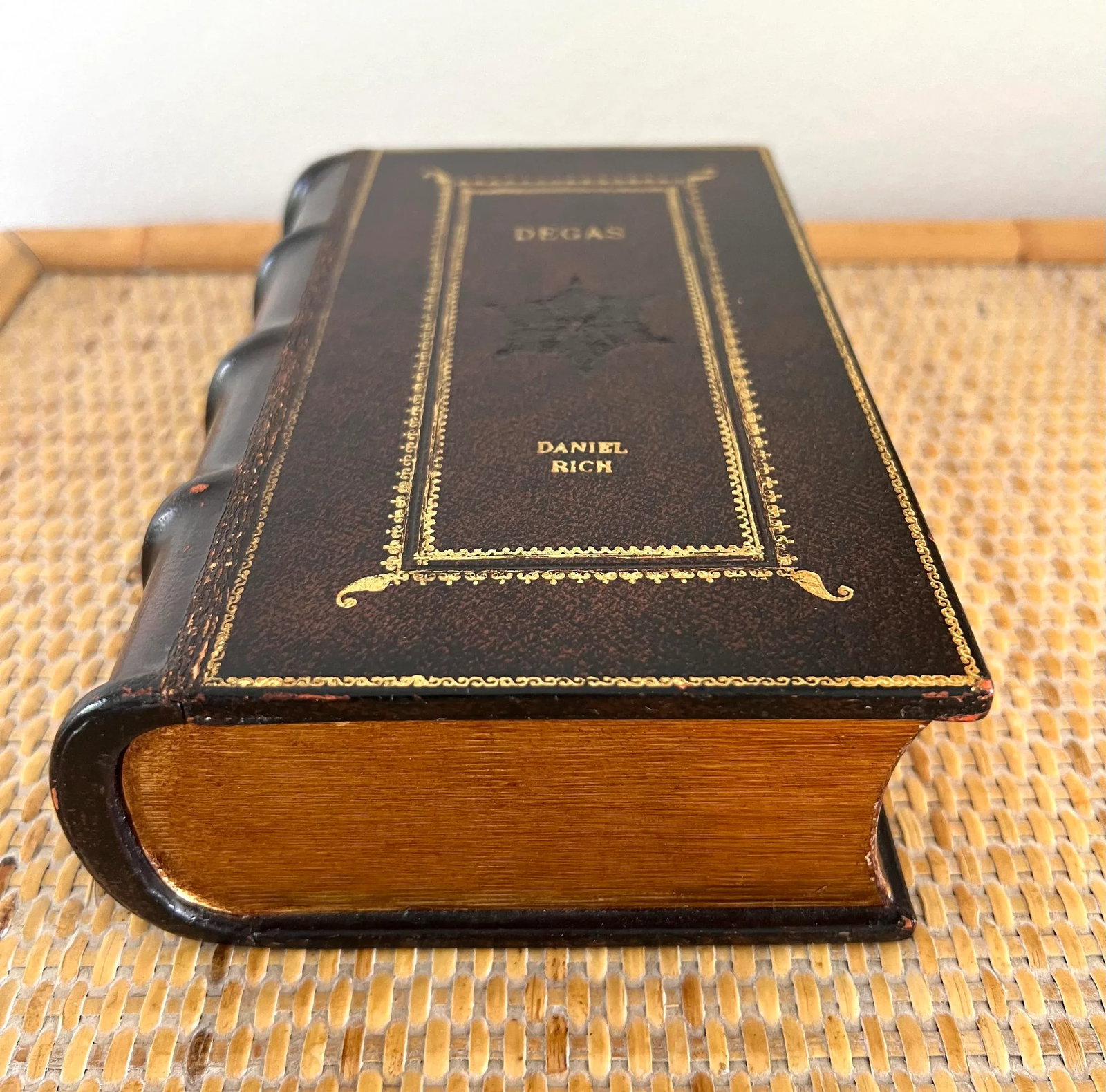 Maitland-Smith Decorative Leather Book Storage Stash Box - 9