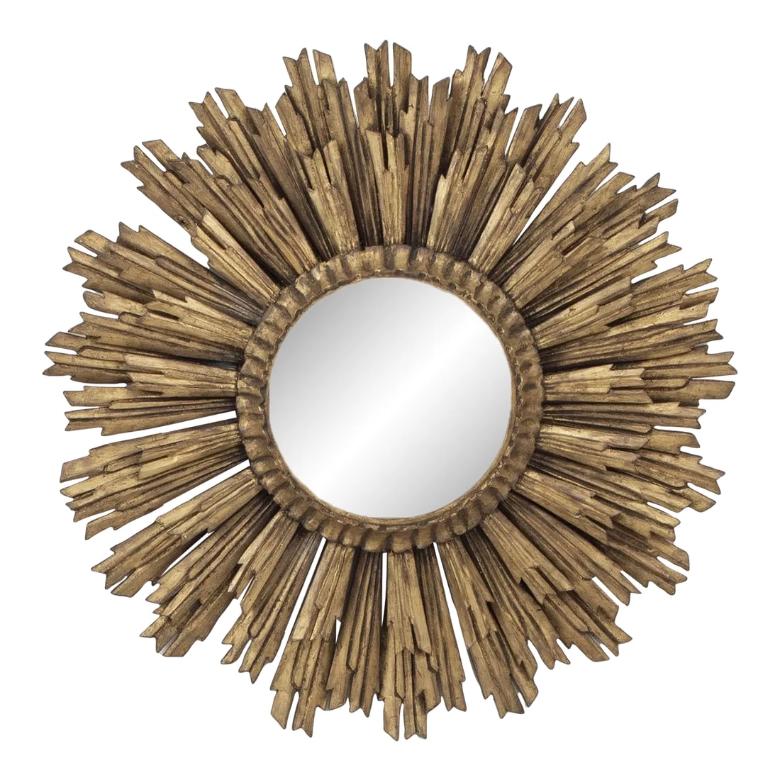 Large Early-Mid 20th Century French Art Deco Giltwood Sunburst Mirror (1 of 12)
