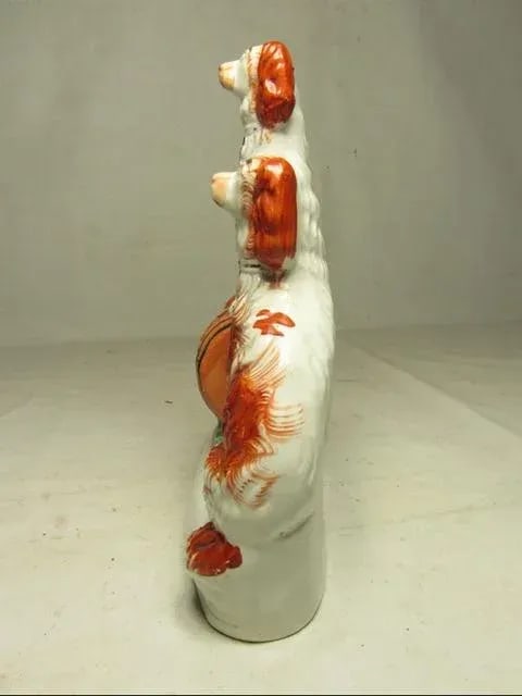 Antique Staffordshire Spaniel Grouping - 5