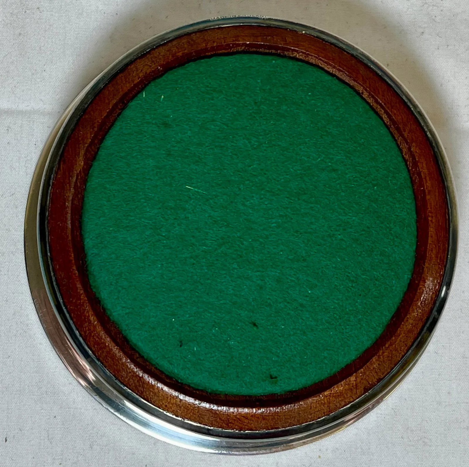 Antique George Wilkin Silver Plate Wine Coaster With Wooden Bottom Made in England - Circa 1905 - 9