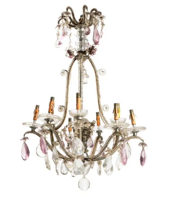 1930s French 10 Light Bagues Chandelier - 5