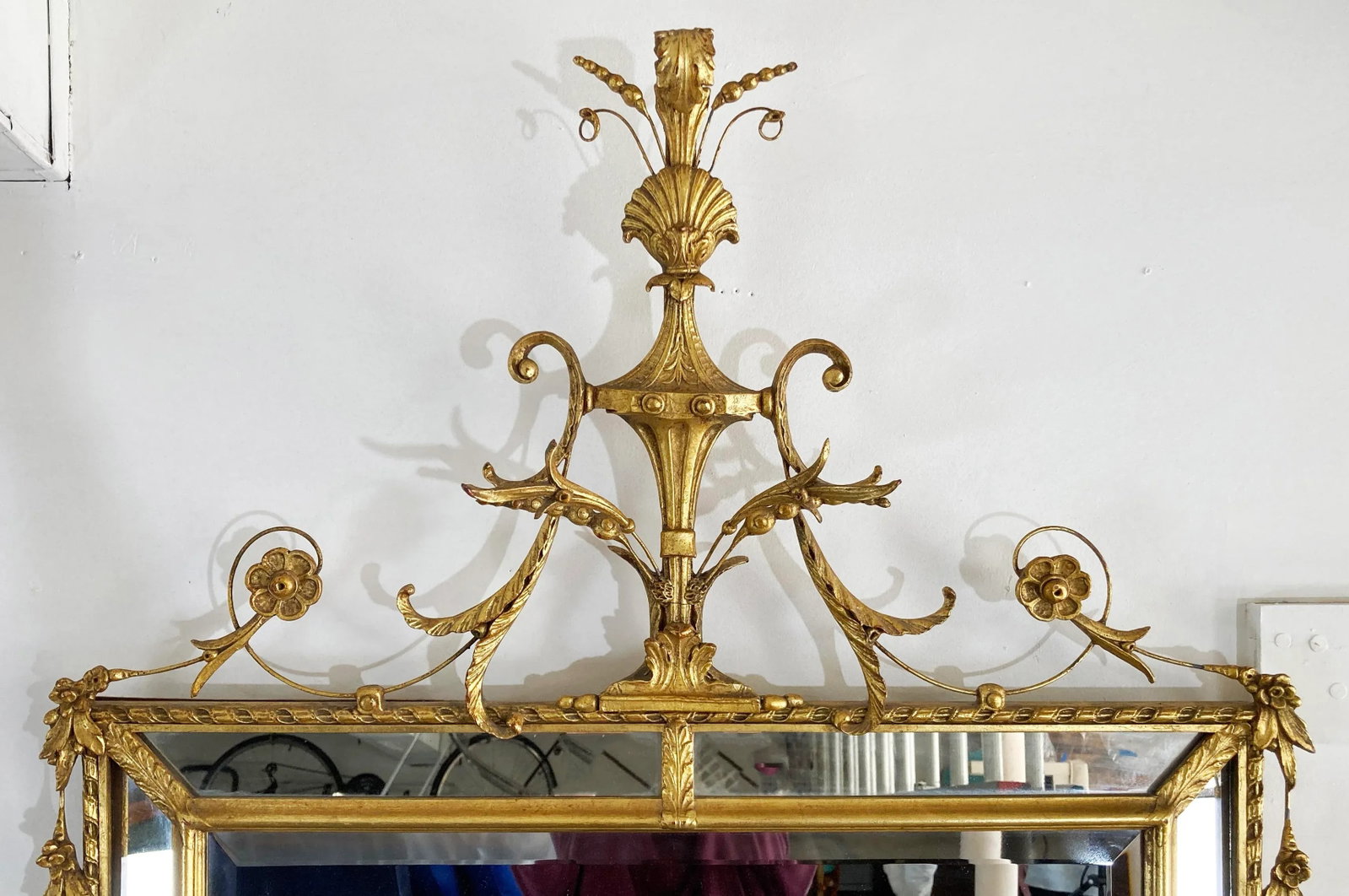 Substantial Vintage NeoClassical Regency Style Wall Mirror - 4