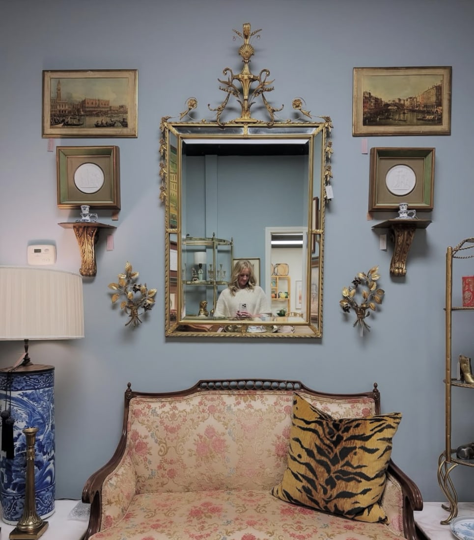Substantial Vintage NeoClassical Regency Style Wall Mirror - 9