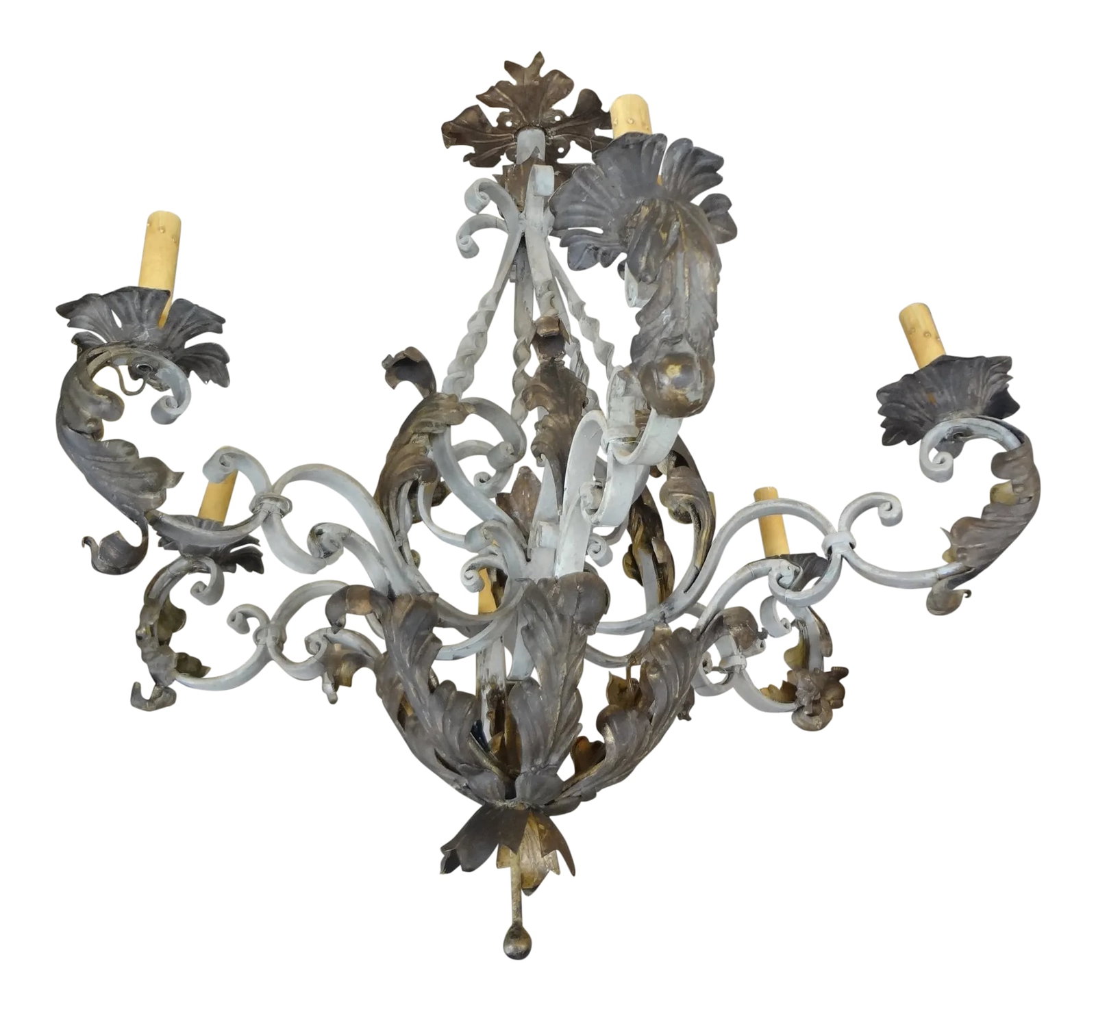 Vintage Italian Wrought Iron Chandelier (1 of 11)