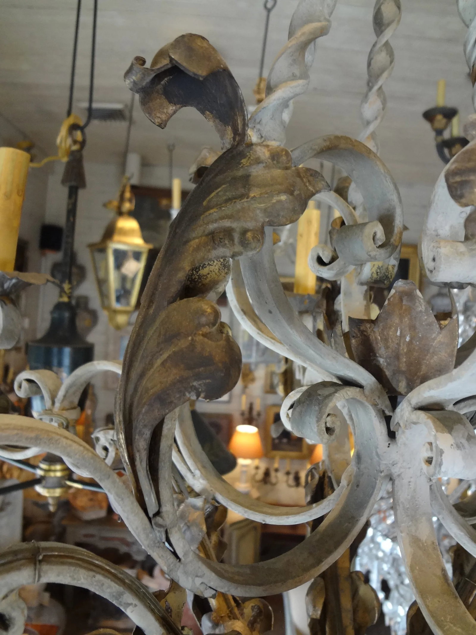Vintage Italian Wrought Iron Chandelier - 2