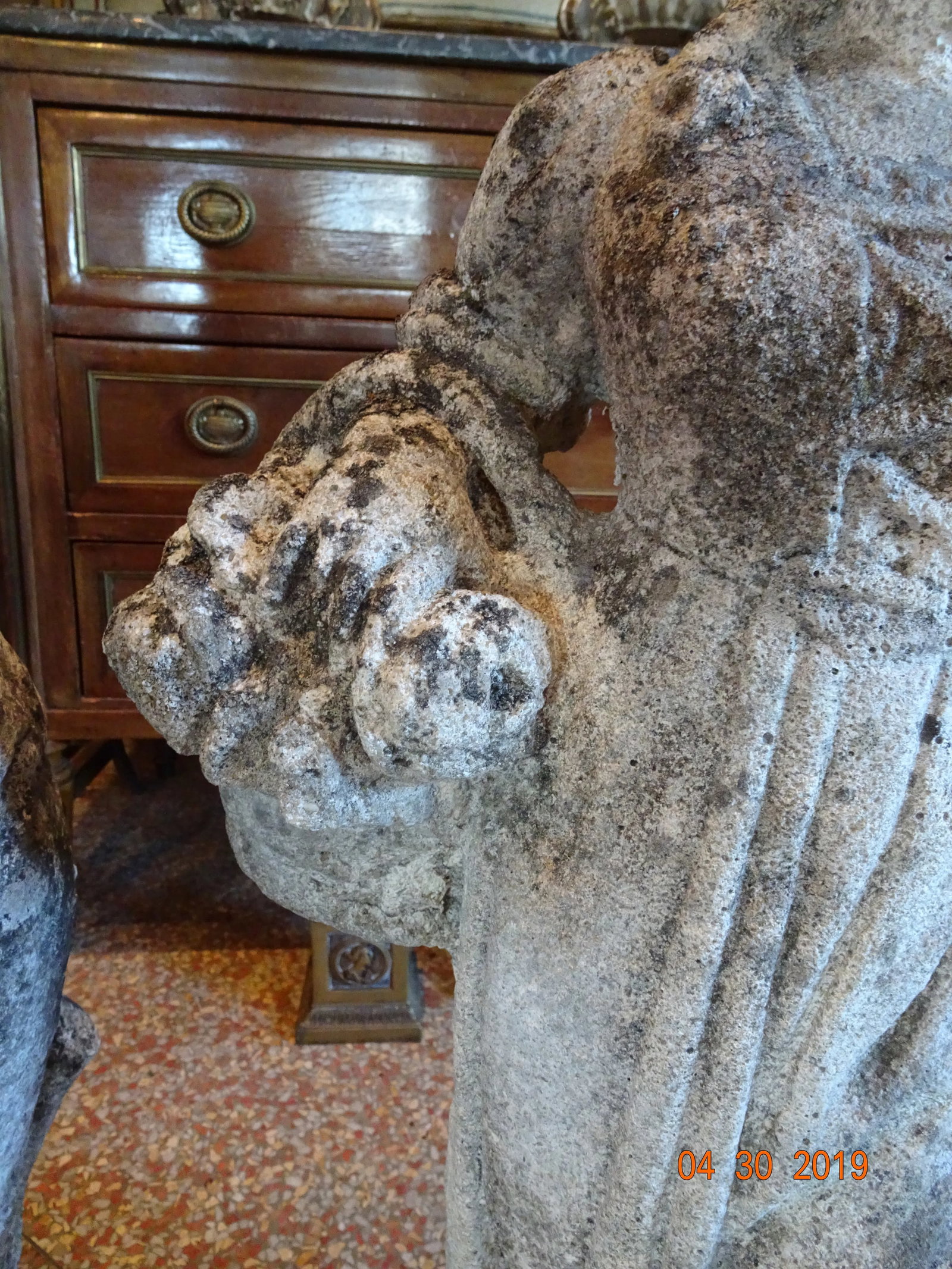 Vintage French Stone Statues - a Pair - 6