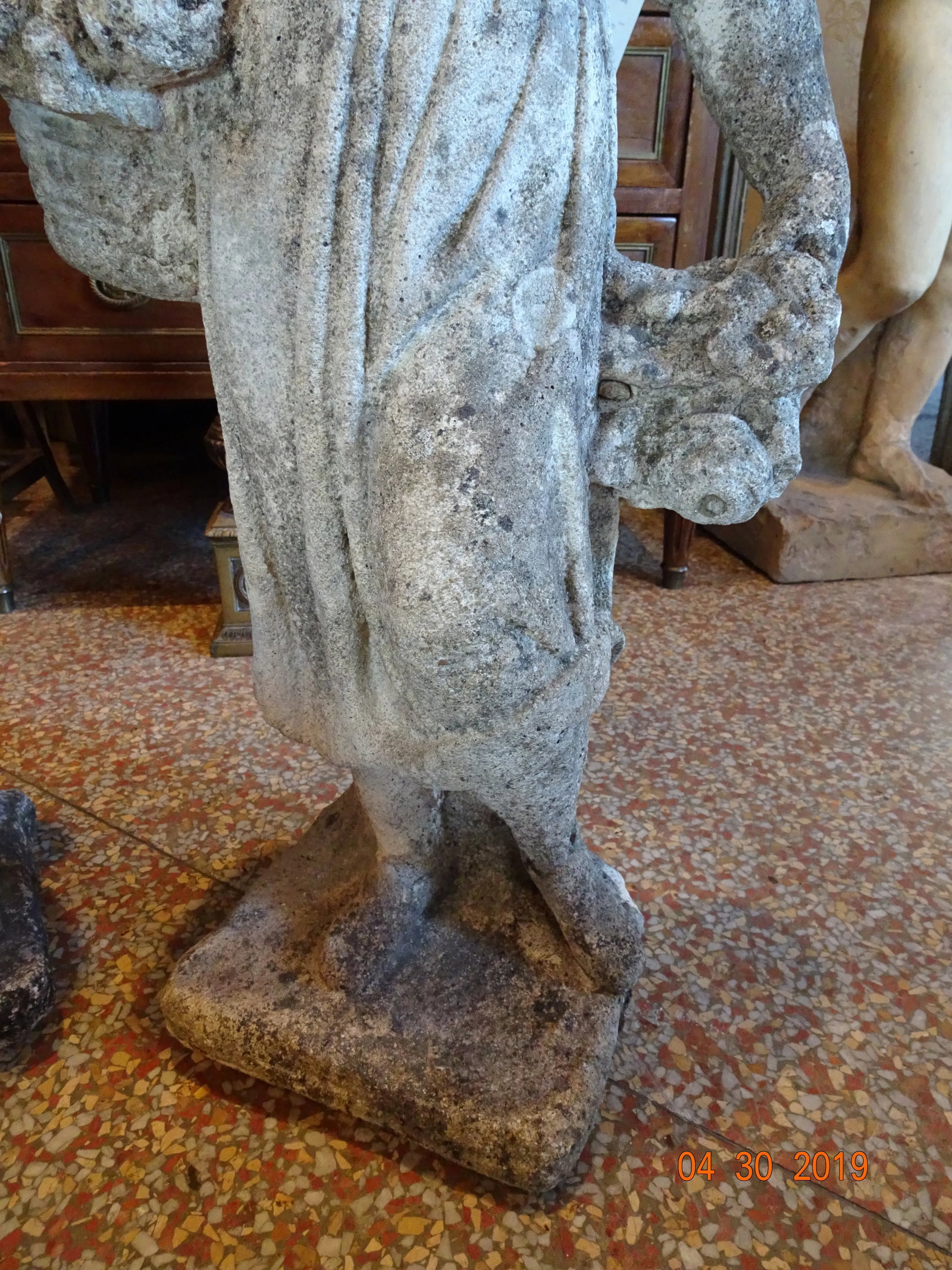 Vintage French Stone Statues - a Pair - 7