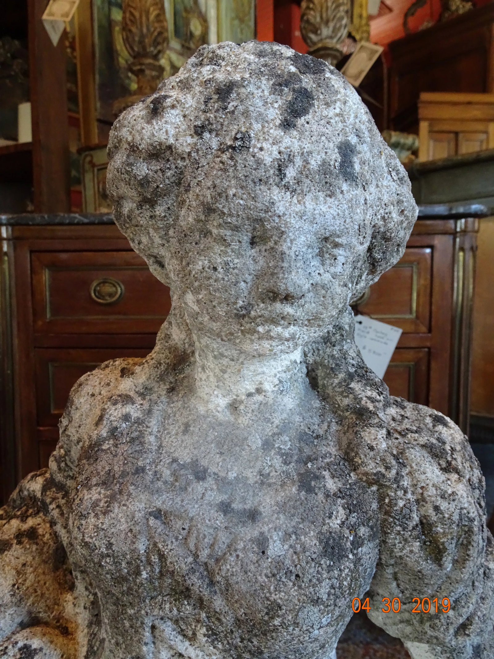 Vintage French Stone Statues - a Pair - 8