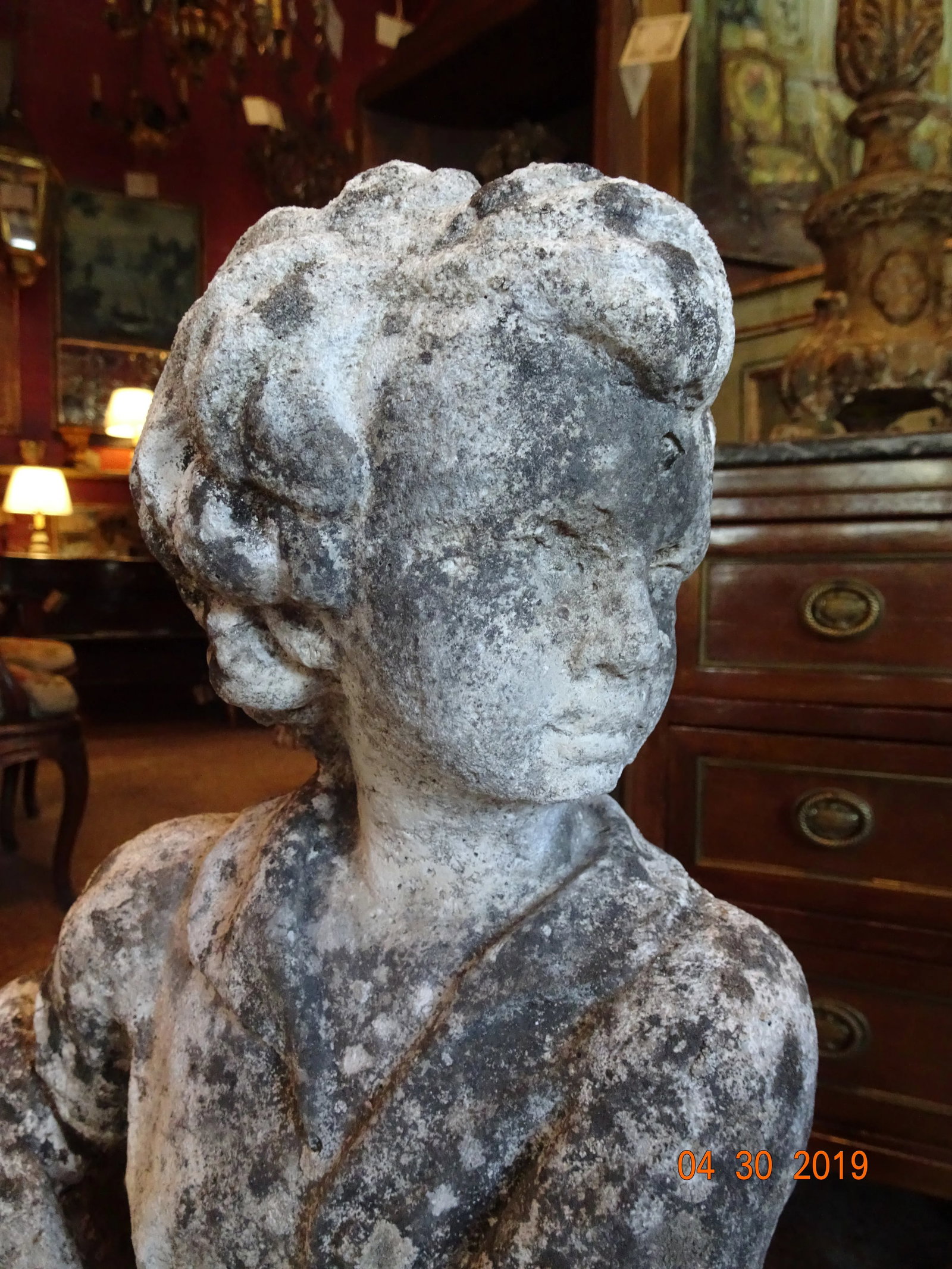 Vintage French Stone Statues - a Pair - 9