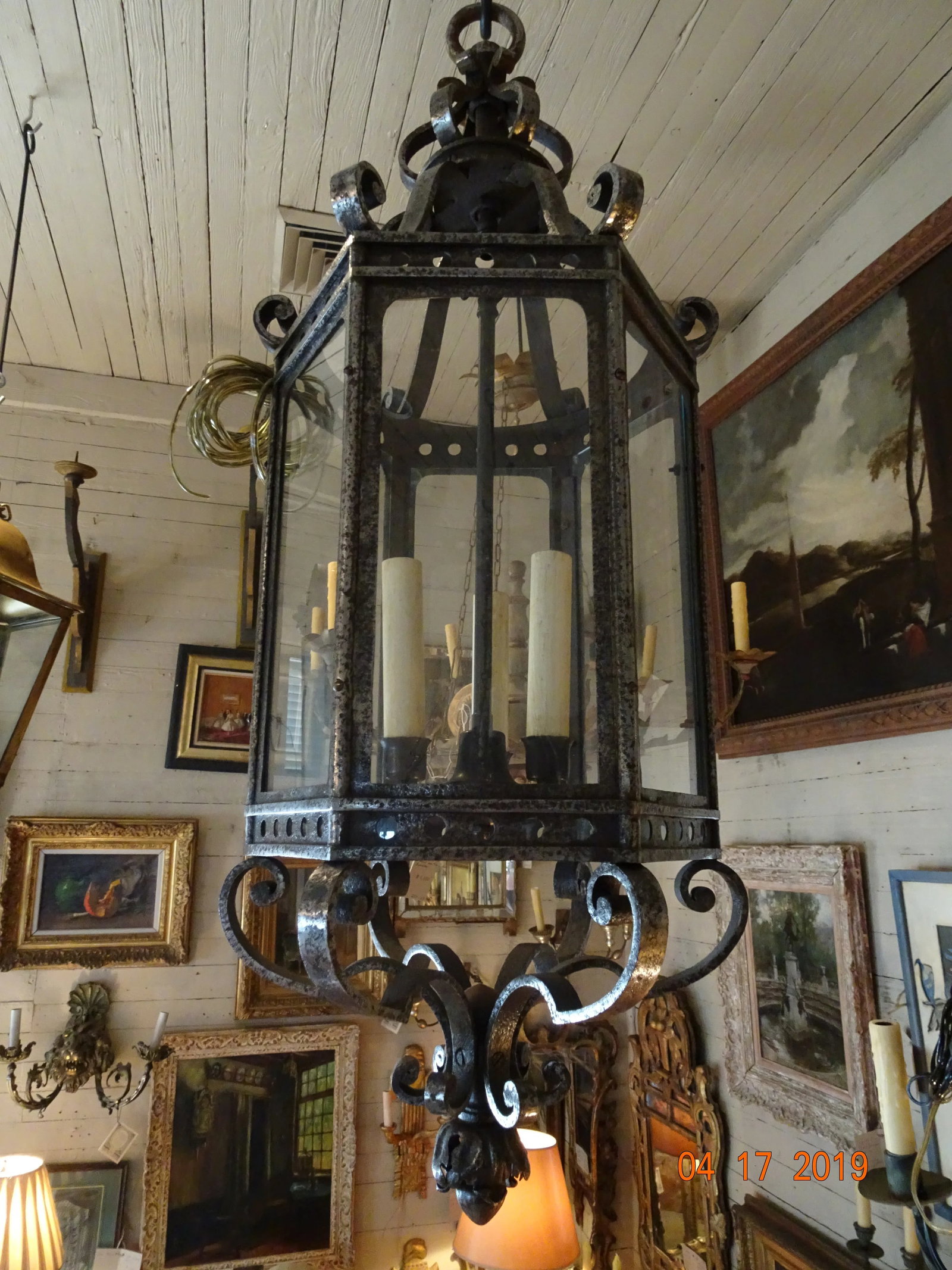French Vintage Iron Lantern - 12