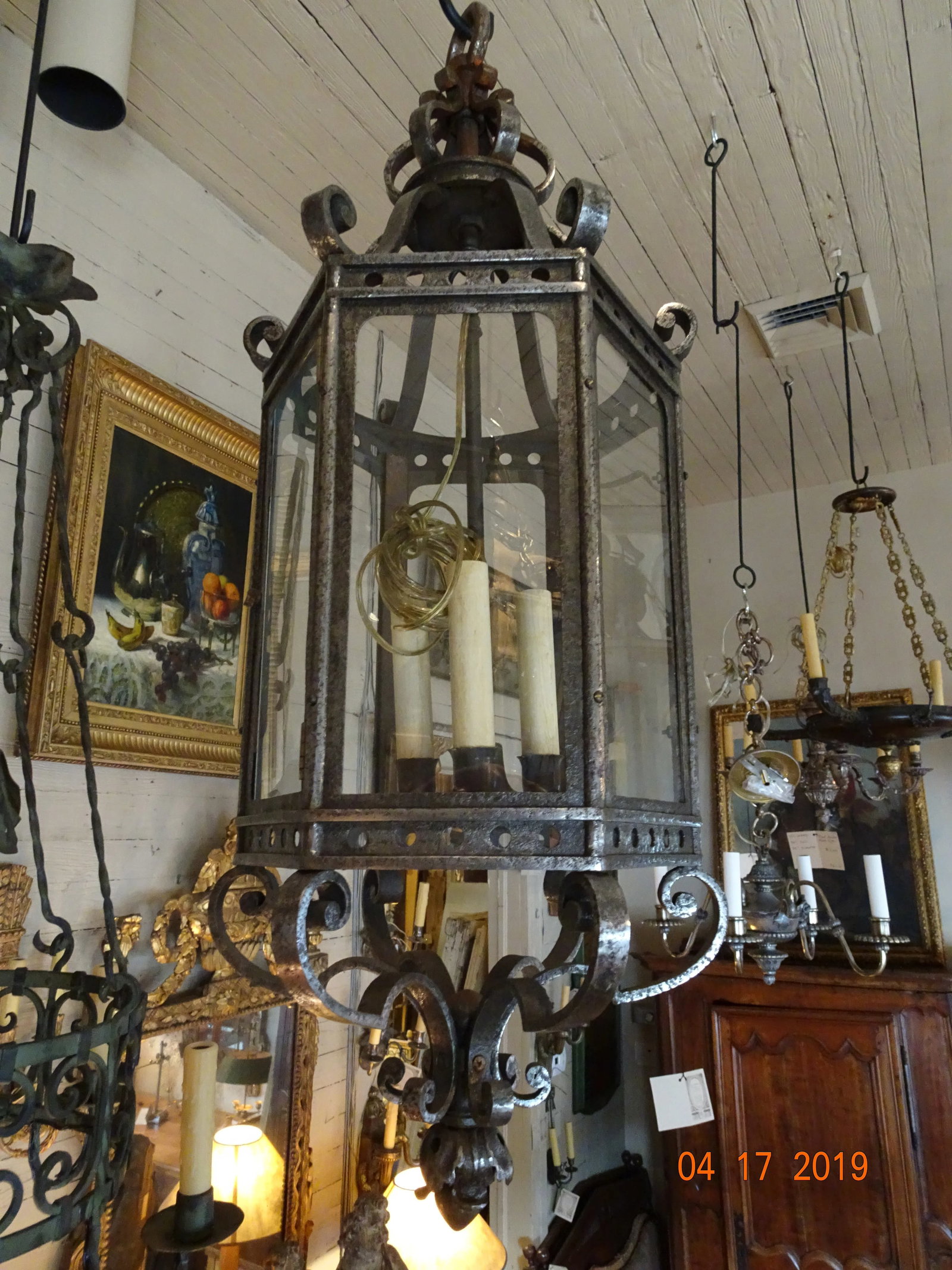French Vintage Iron Lantern - 4