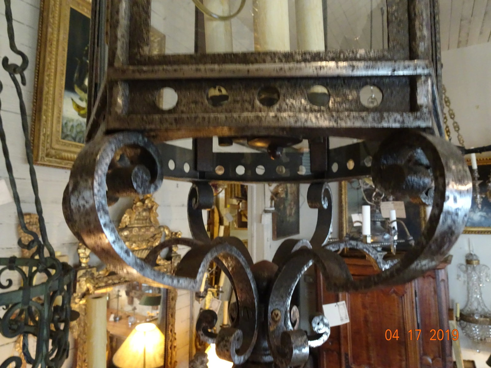 French Vintage Iron Lantern - 5