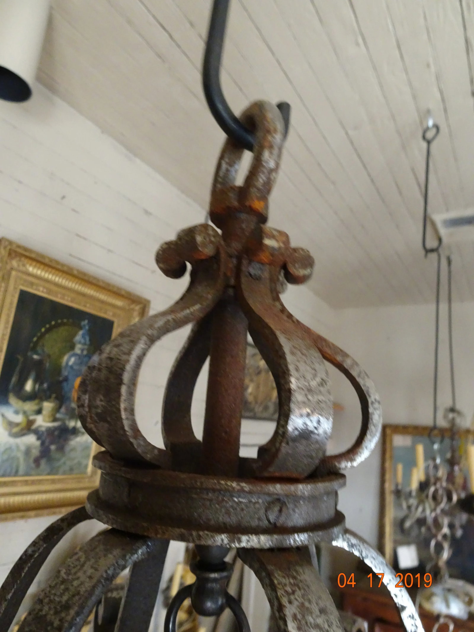 French Vintage Iron Lantern - 8