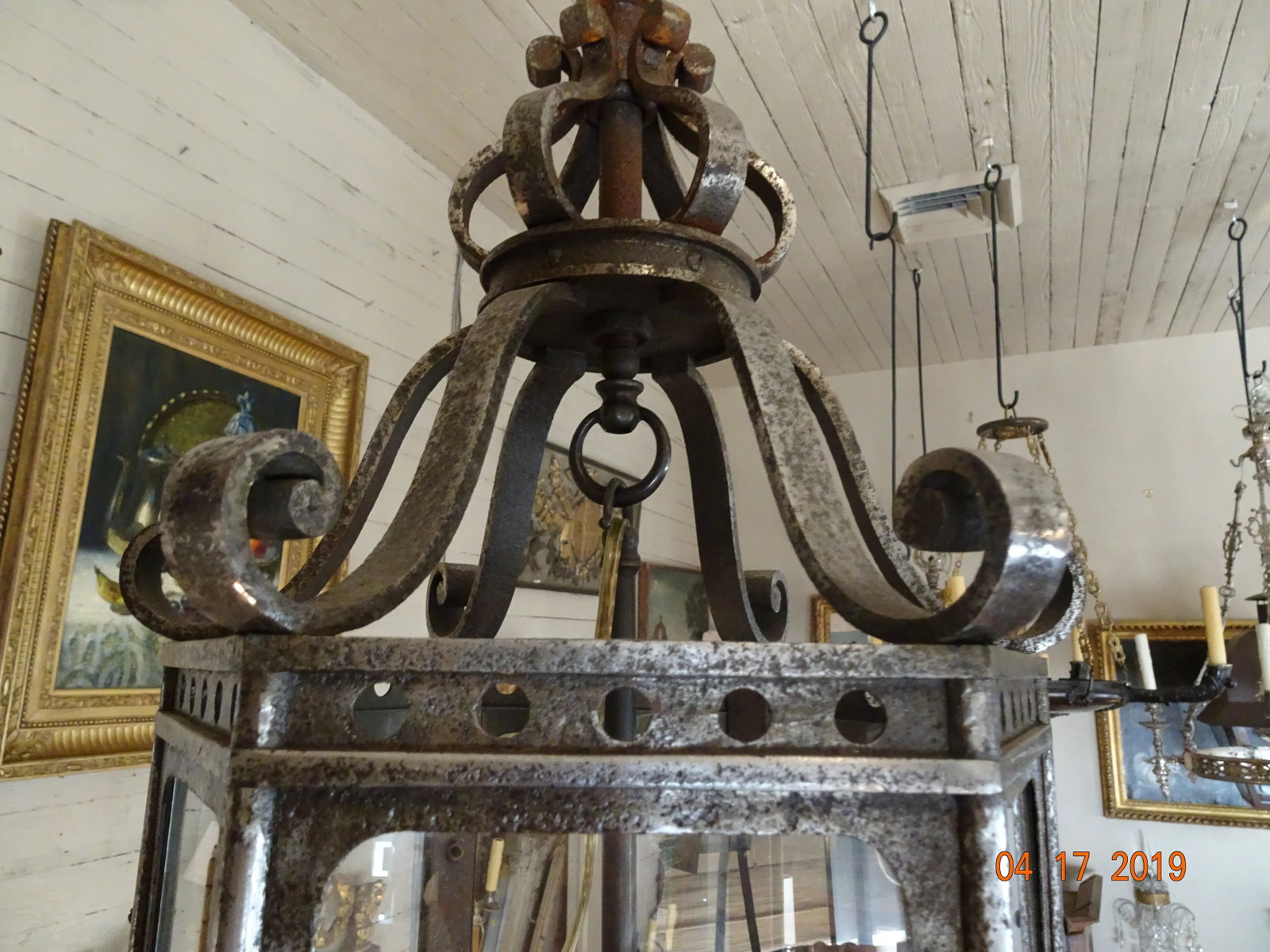 French Vintage Iron Lantern - 9