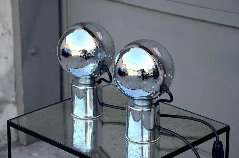Articulated Globe Spotlights by Reggiani Lampadari - a Pair - 6