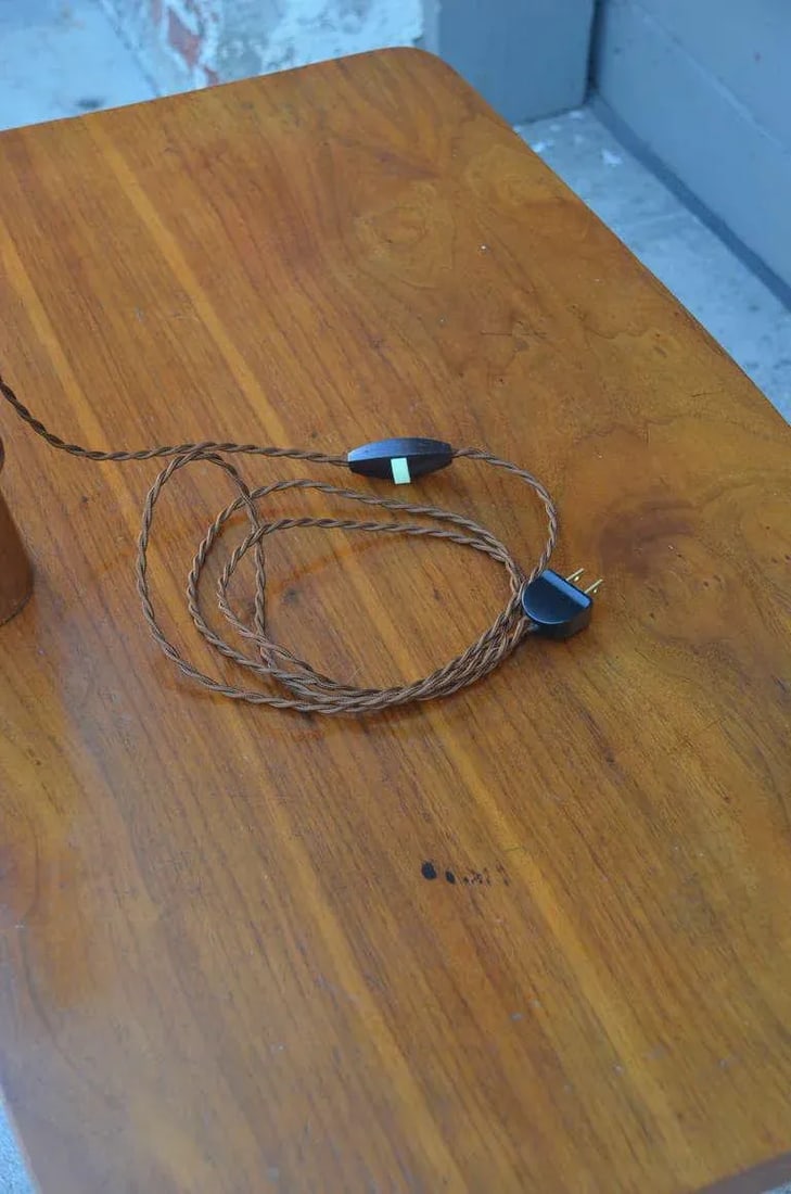 Turned Wood Candlestick Mantel Lights - a Pair - 8