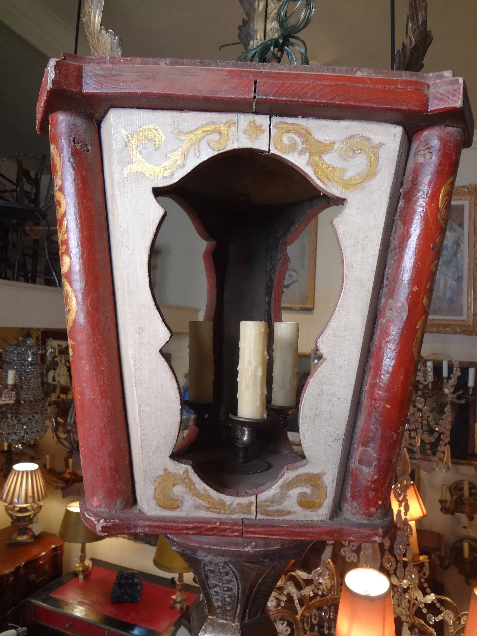 19th Century Italian Wood Lantern - 7