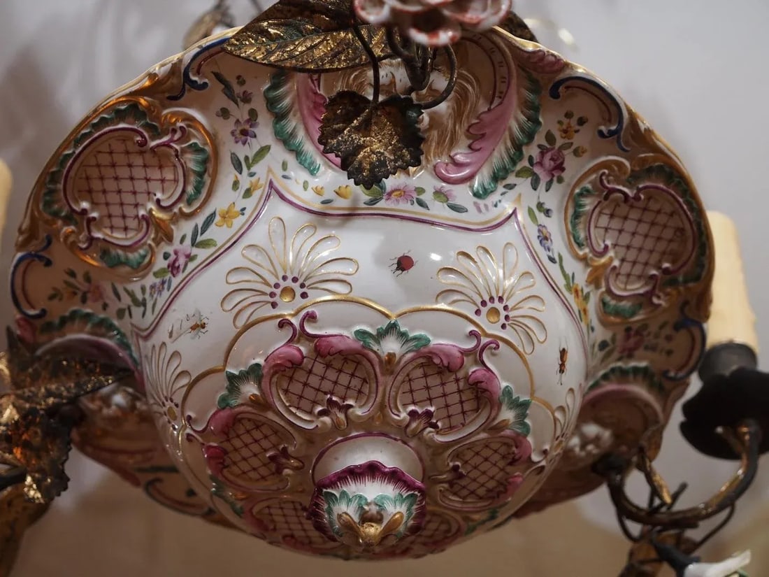 Antique French Porcelain Chandelier - 3