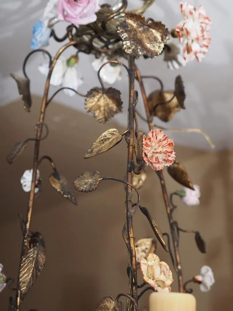 Antique French Porcelain Chandelier - 5